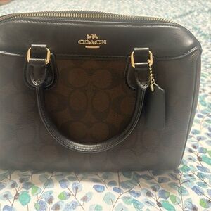 Authentic Coach Mini Bennett Satchel – Signature Brown/Black – Crossbody